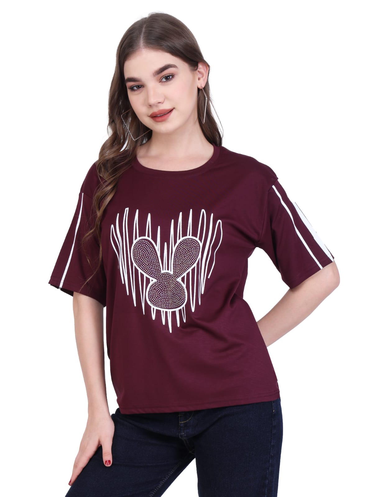 Burgundy Graphic T-Shirt