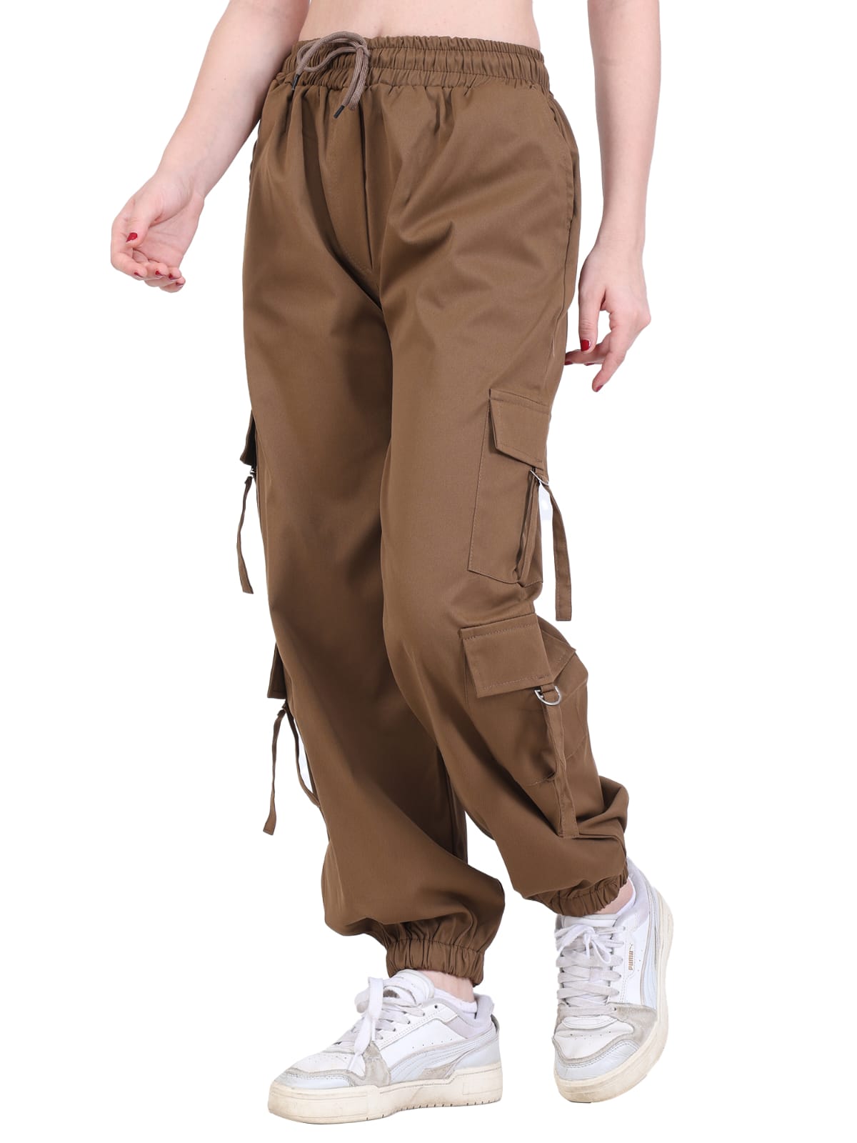 Brown Cargo Joggers