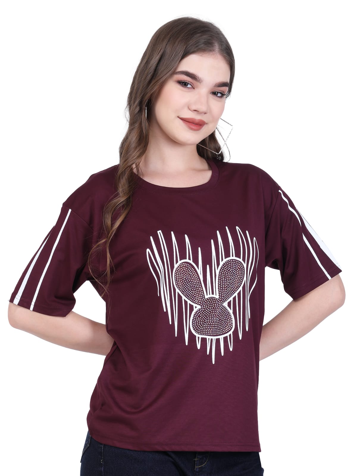 Burgundy Graphic T-Shirt