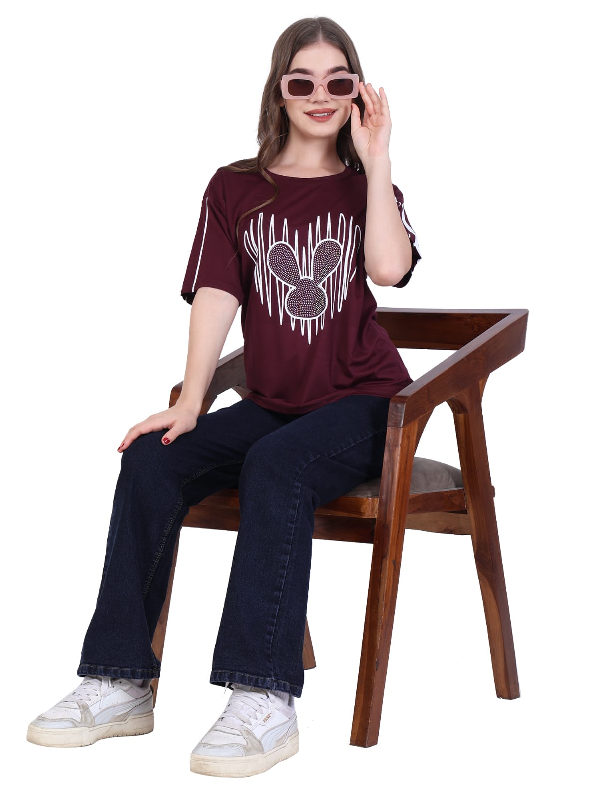 Burgundy Graphic T-Shirt