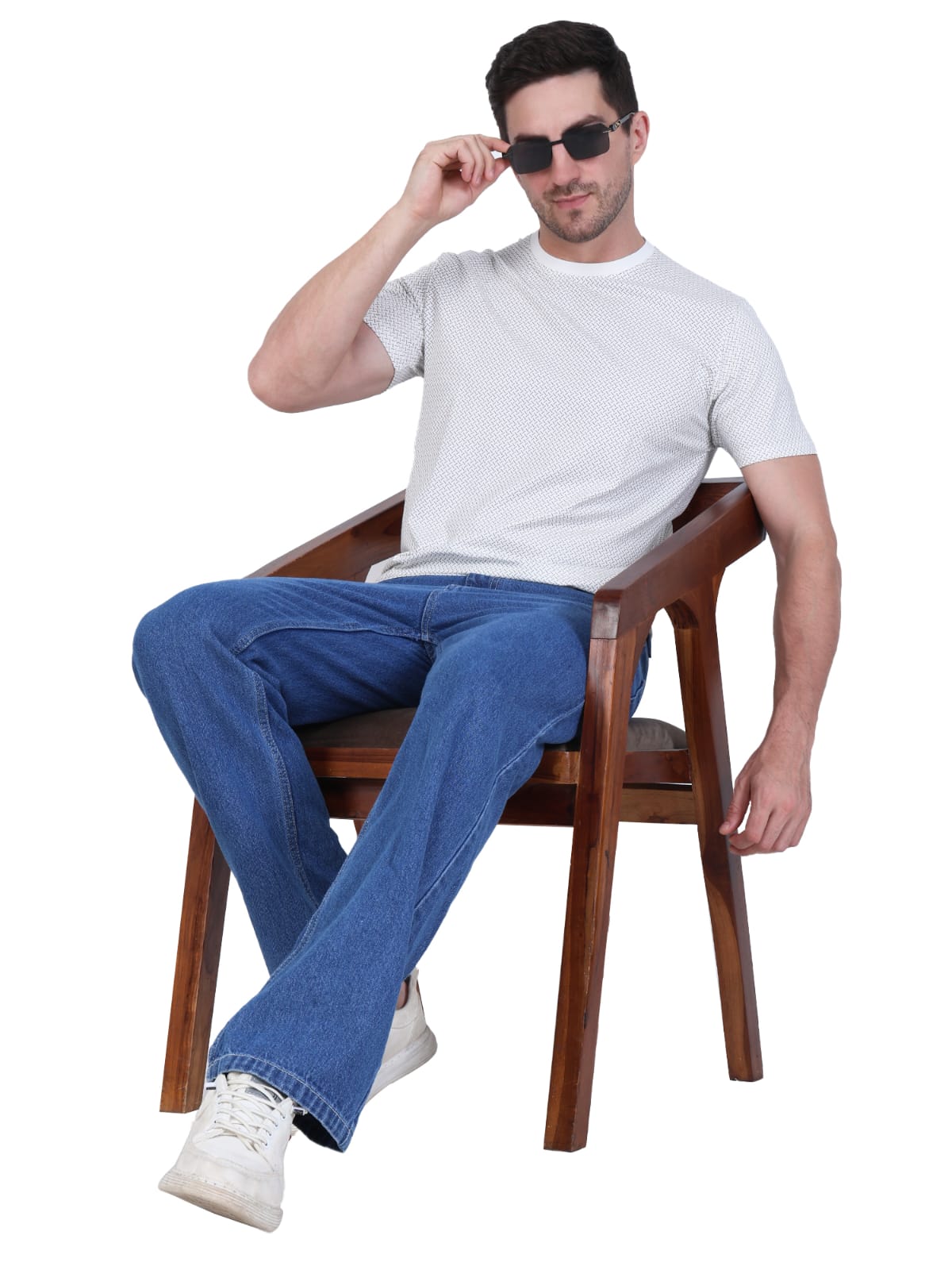 White Textured T-Shirt