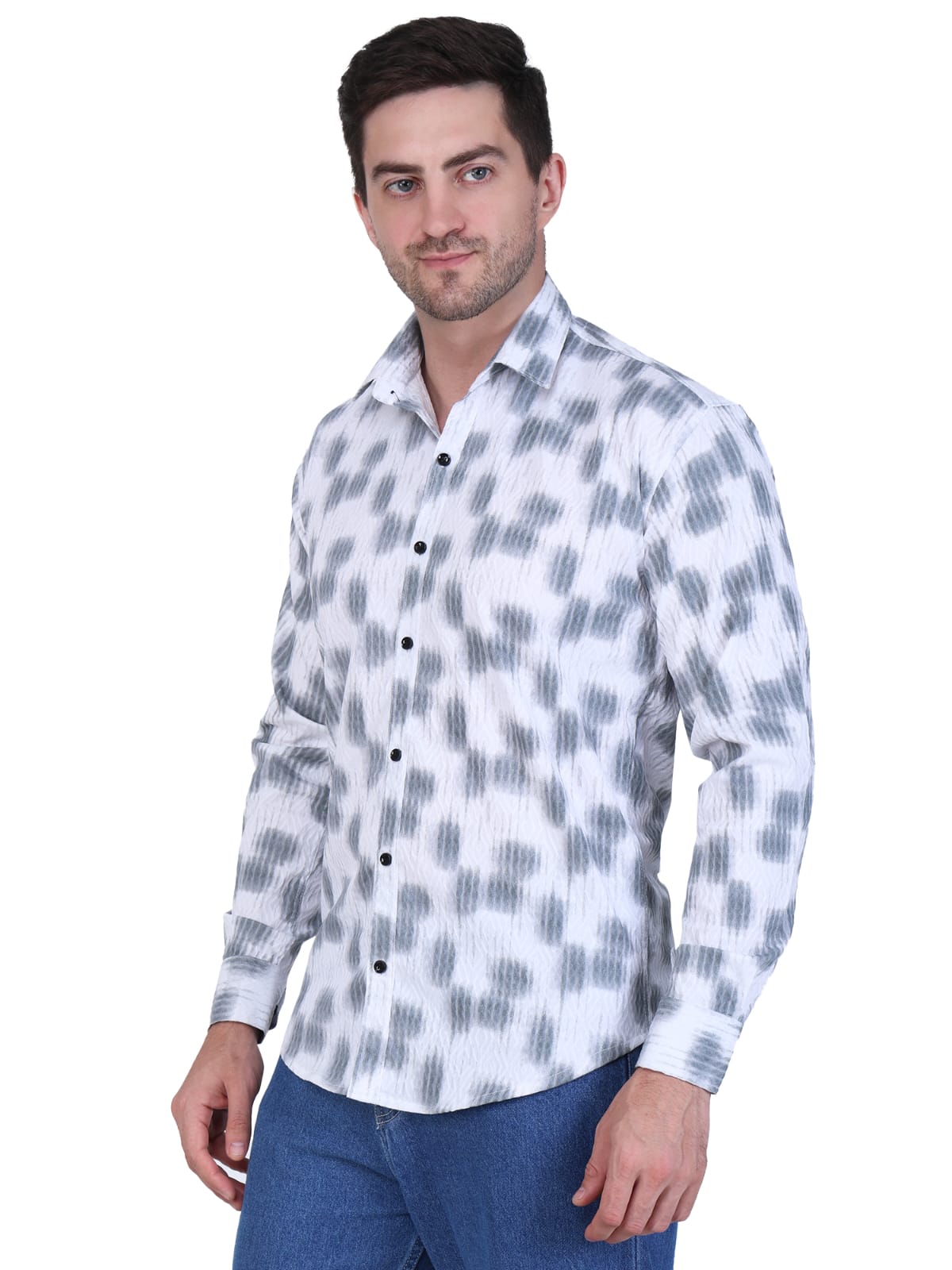 Men's Patterned Long Sleeve Shirt