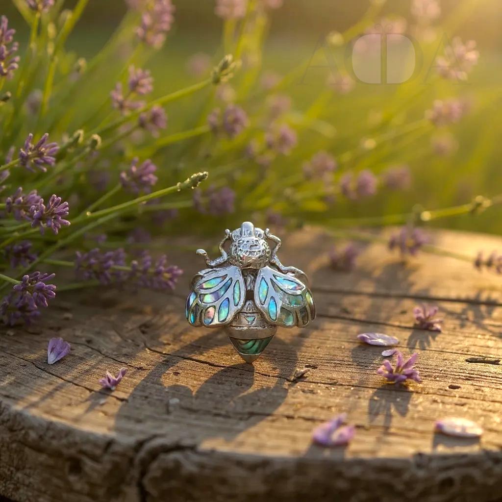 Anillo abeja de plata