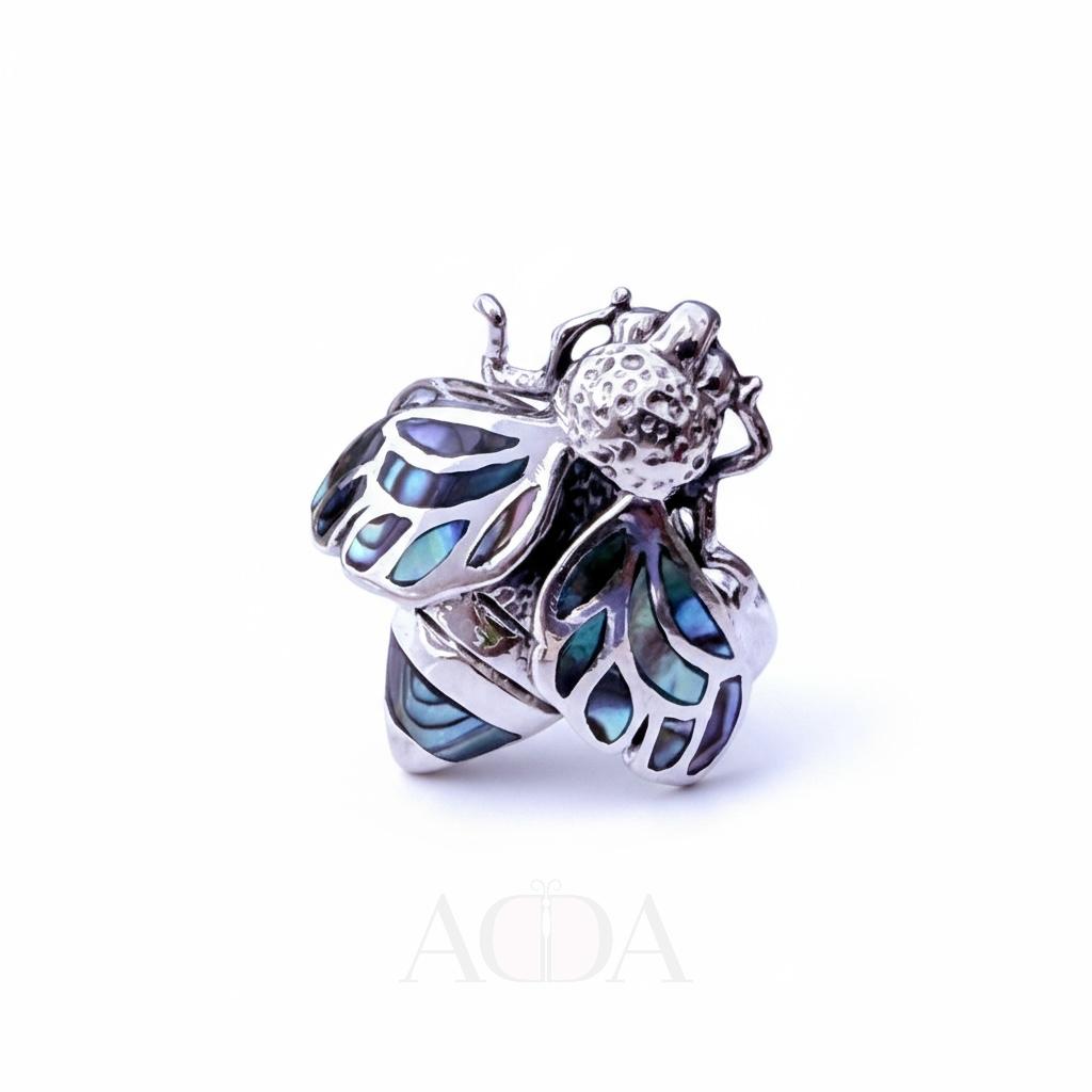 Anillo abeja de plata