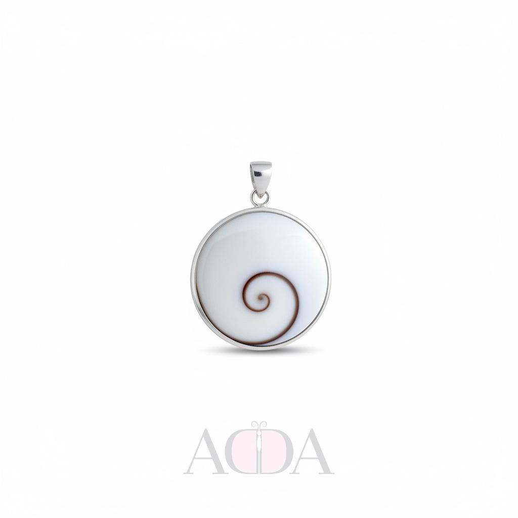 DIje de Plata con Caracol ojo de Shiva