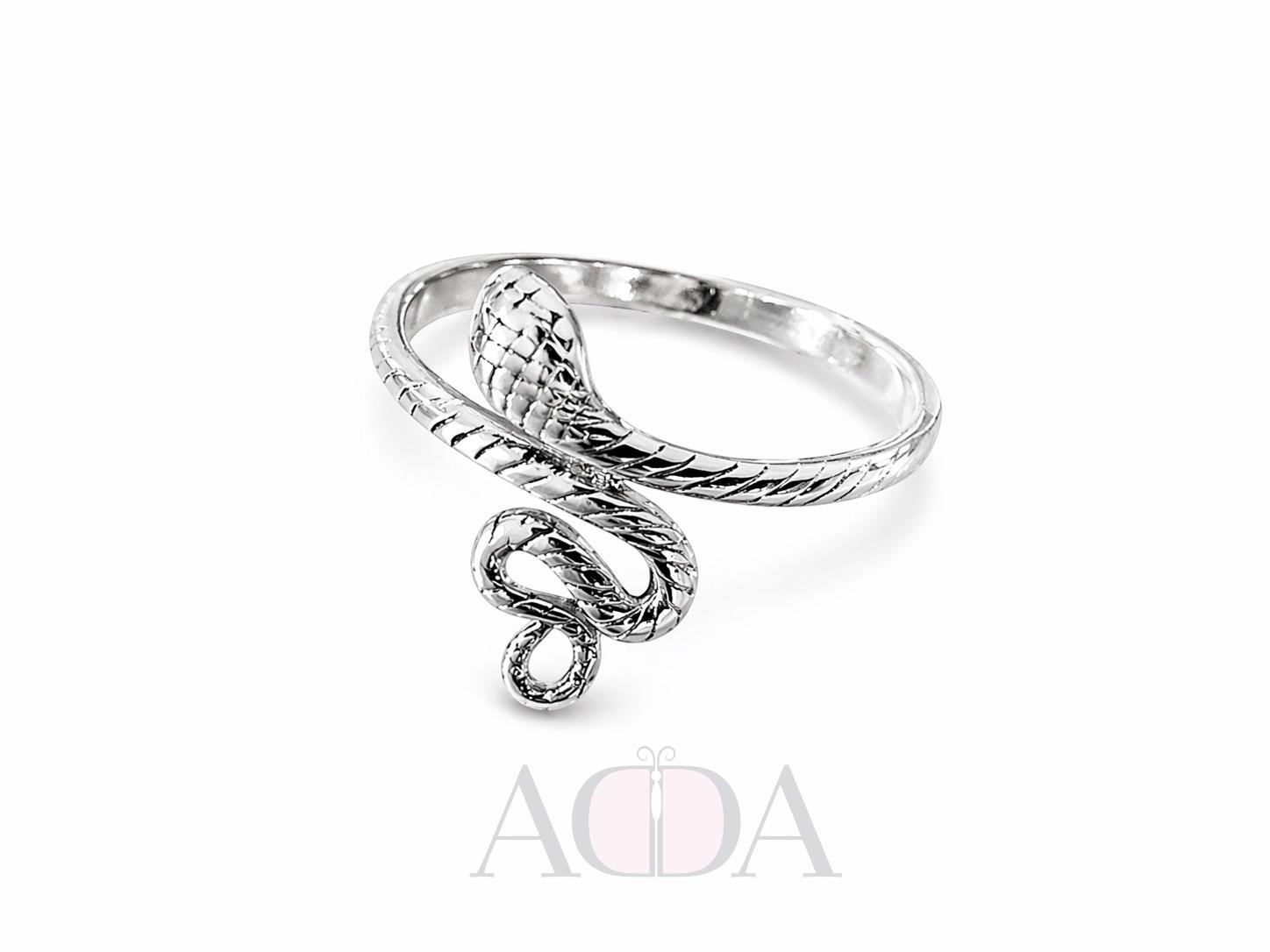Anillo serpiente plata