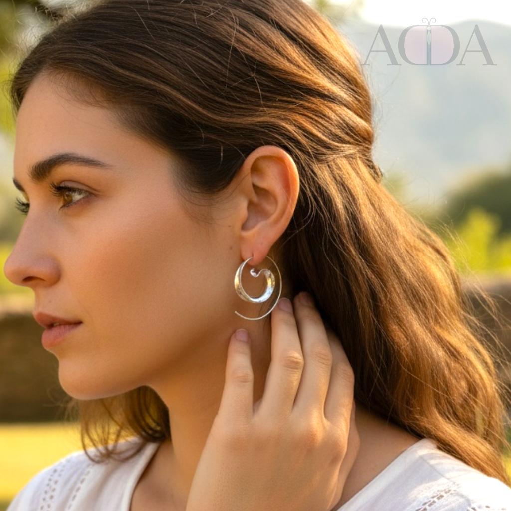 Aros espiral de plata
