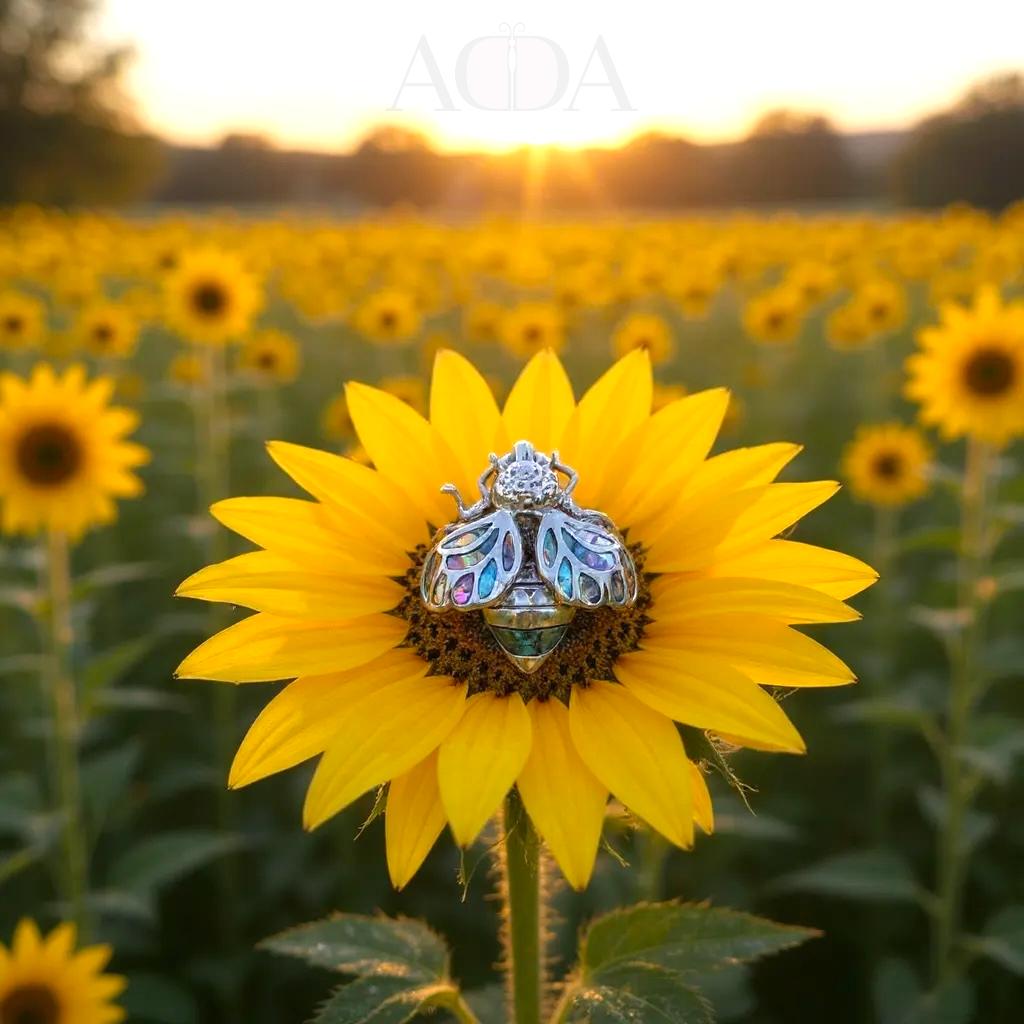 Anillo abeja de plata