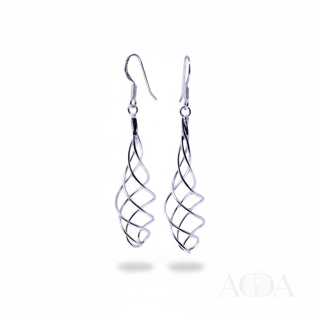 Aros espiral plateados