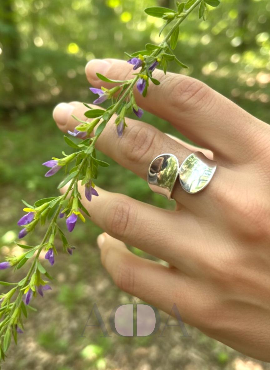 Anillo de plata moderno