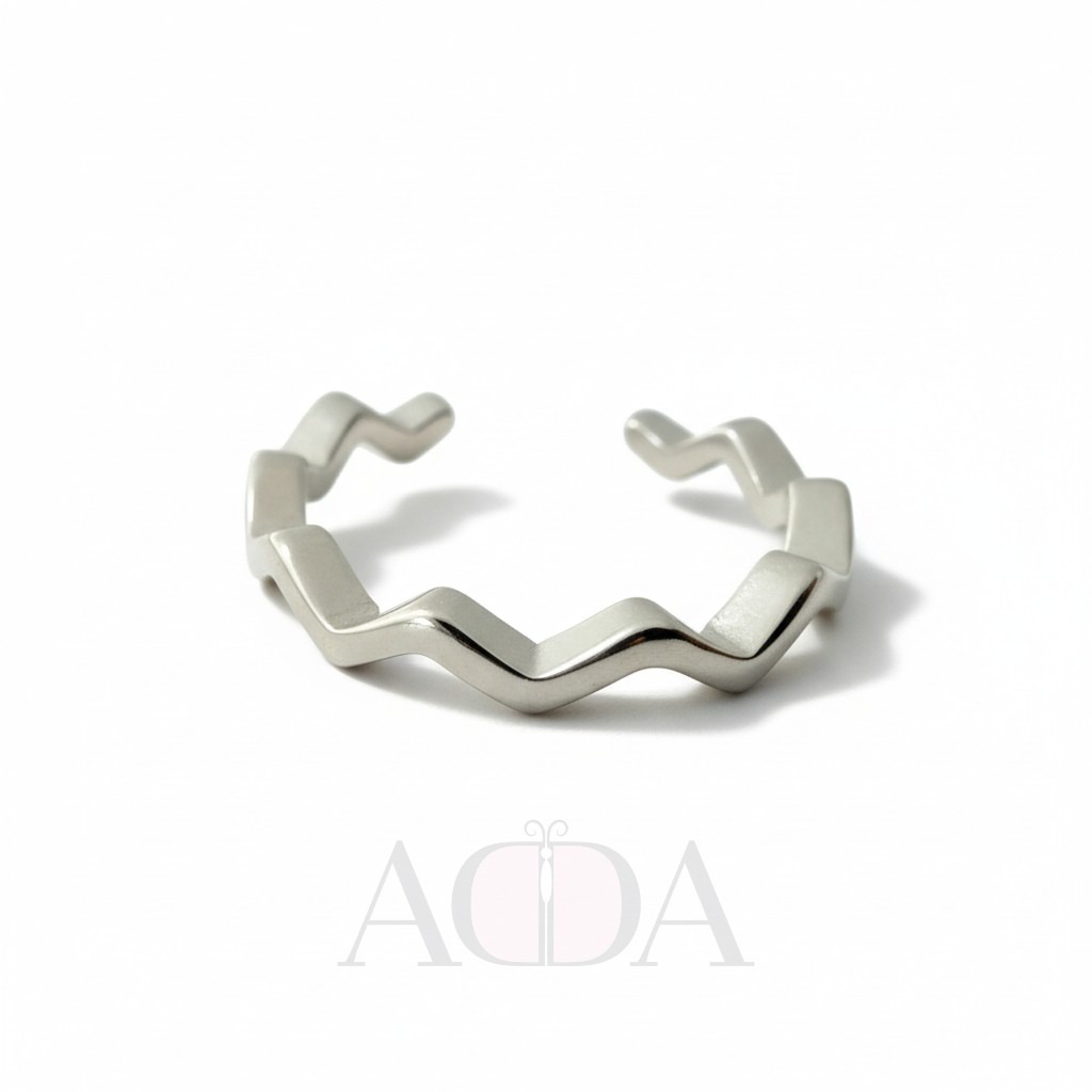 Anillo ajustable zigzag Falange y Pie