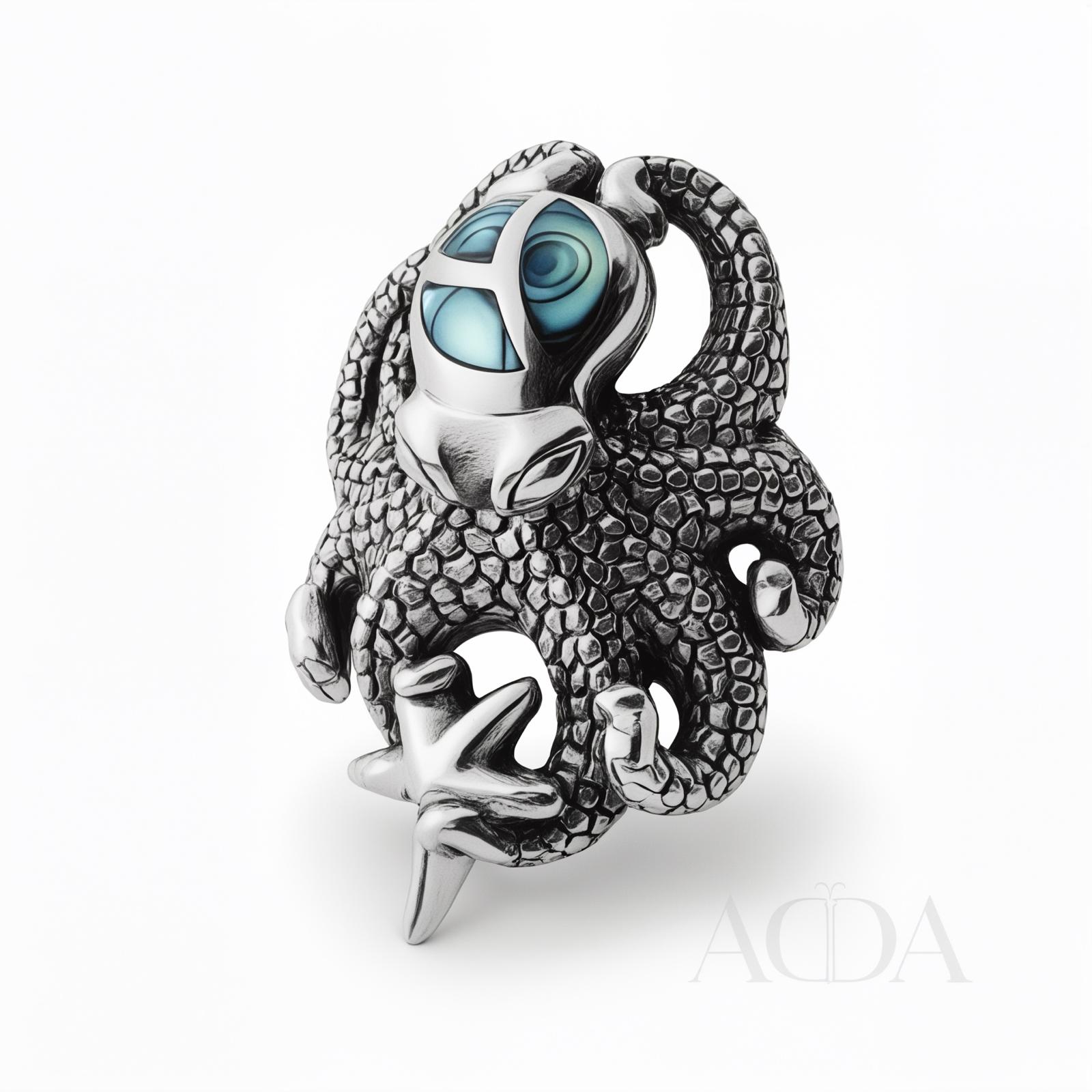 Anillo Pulpo y estrella de mar