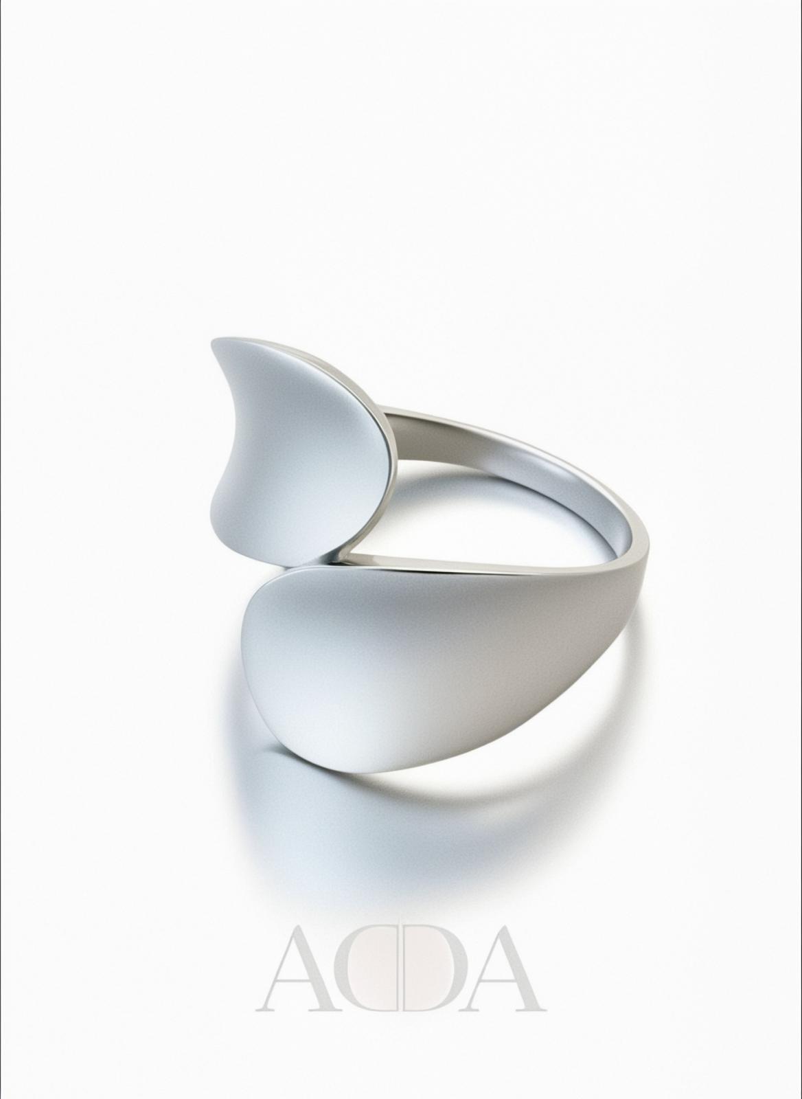 Anillo de plata moderno