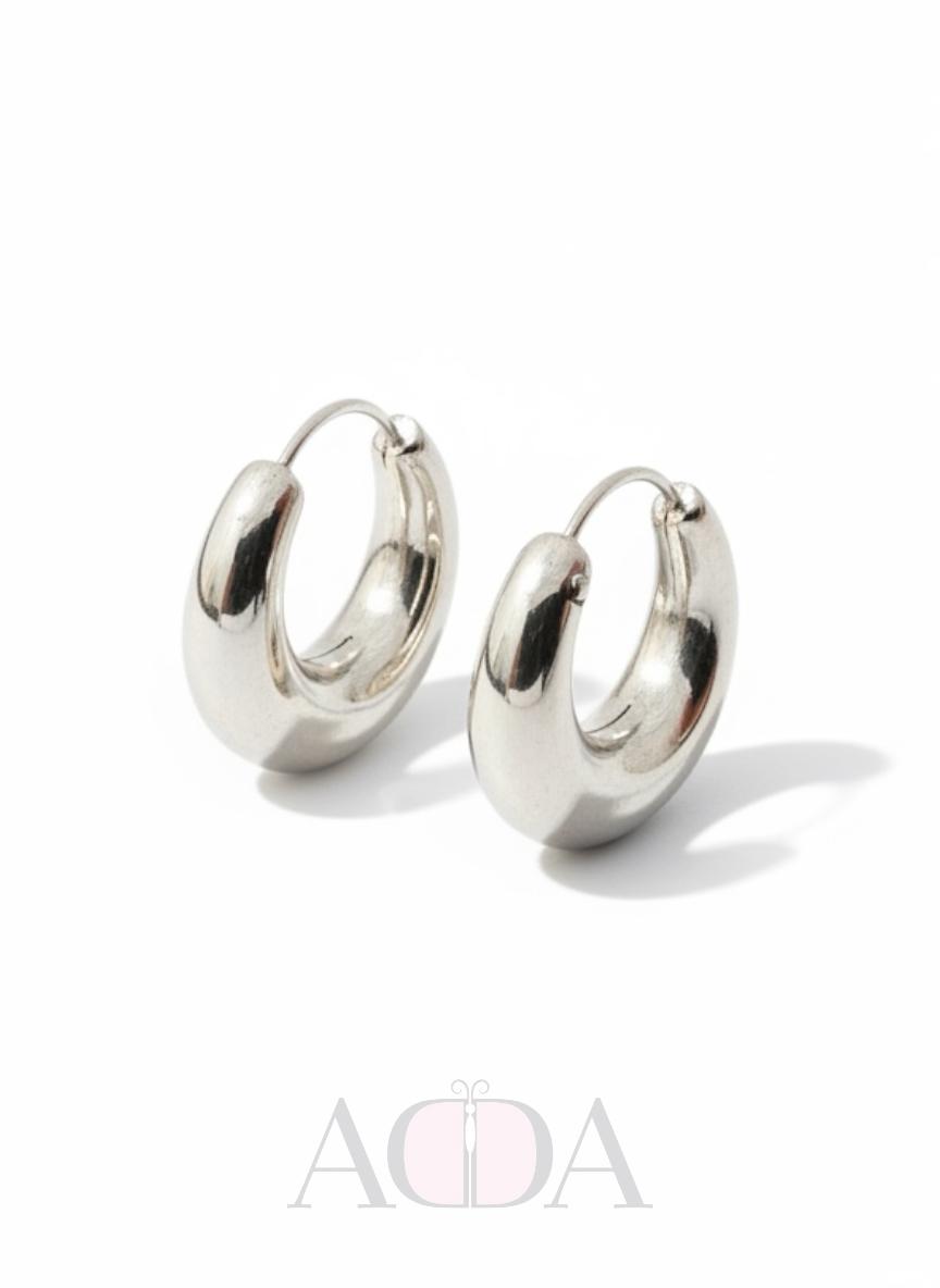 Aros de plata gruesos