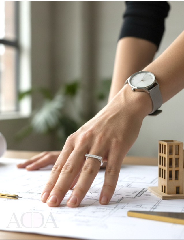Anillo rectangular con circonitas