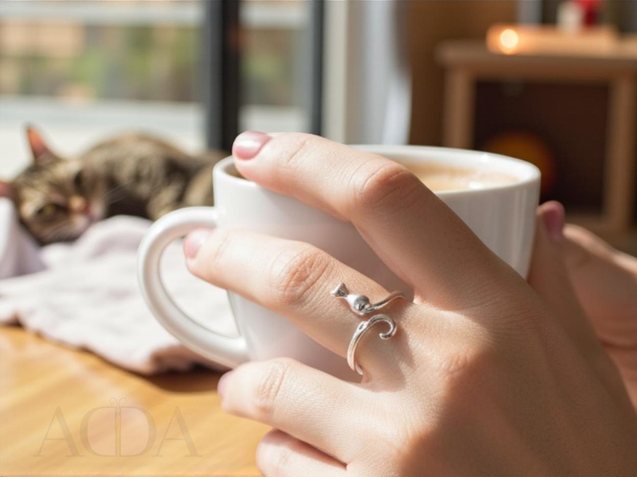 Anillo Gato Minimalista