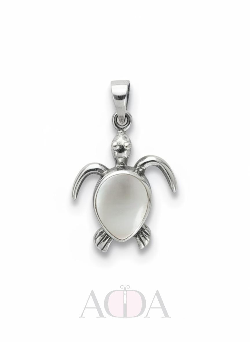 Dije tortuga de plata