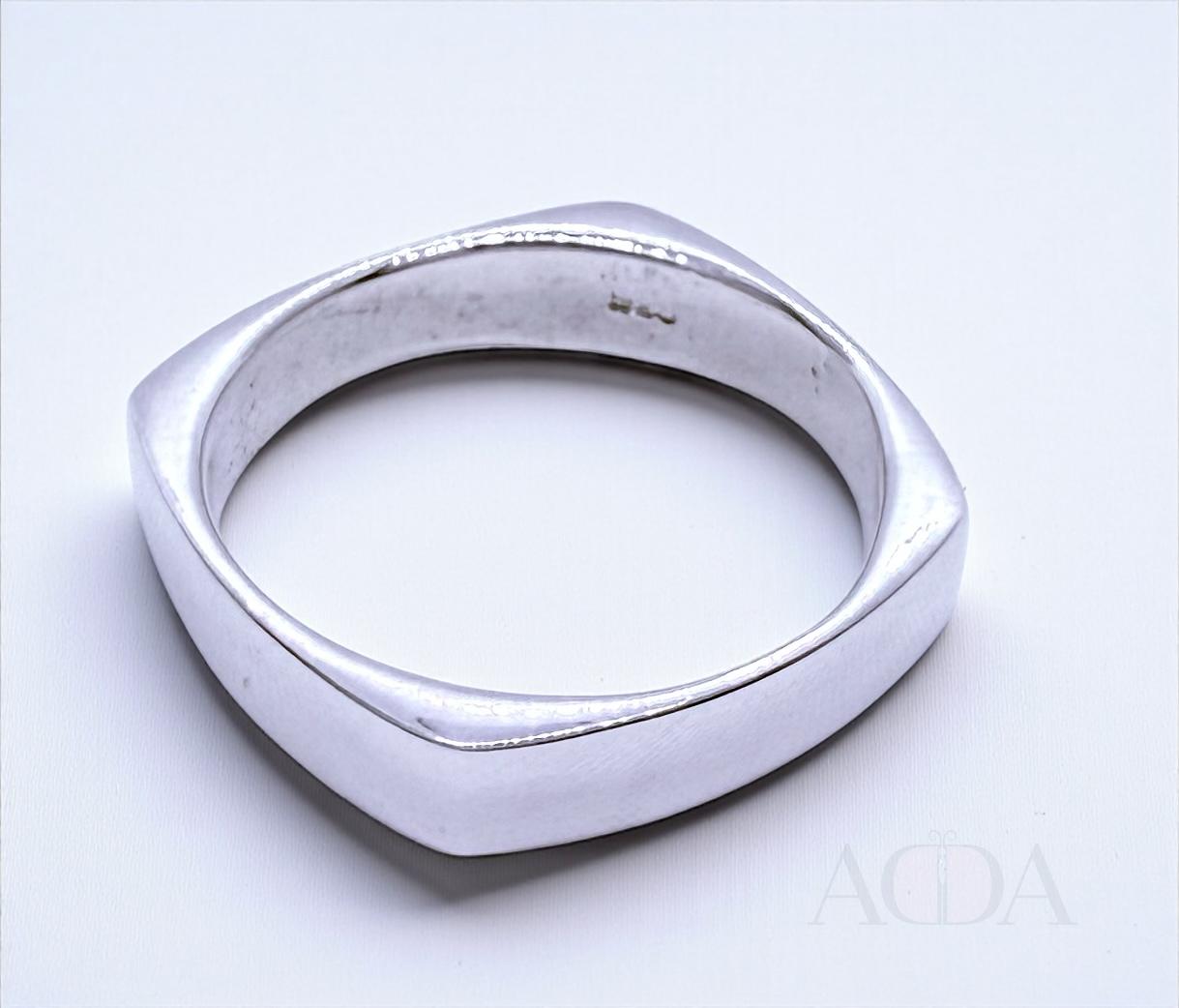 Anillo Plata Cuadrado