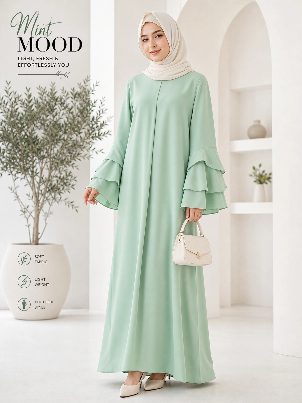 Mint Mood Abaya