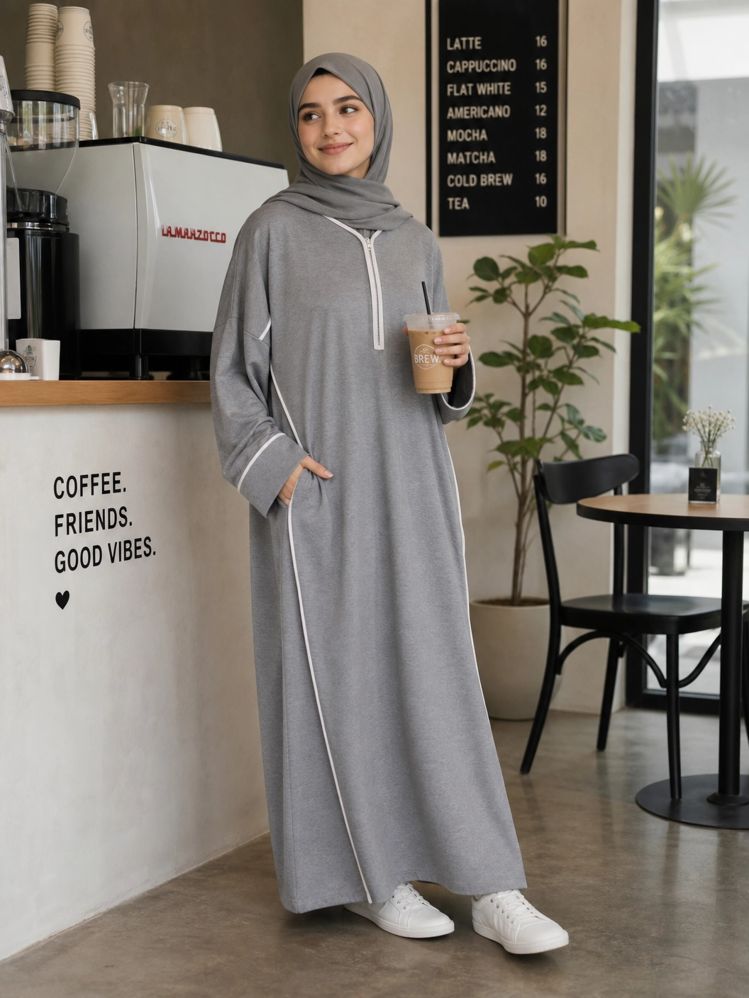 Casual Gray Abaya