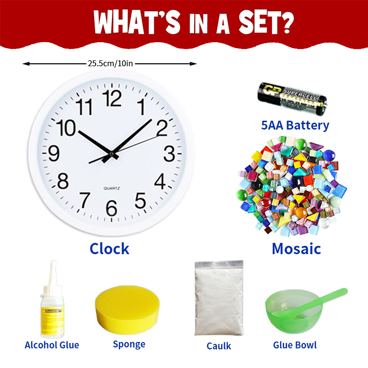 DIY Mosaic Wall Clock Kit