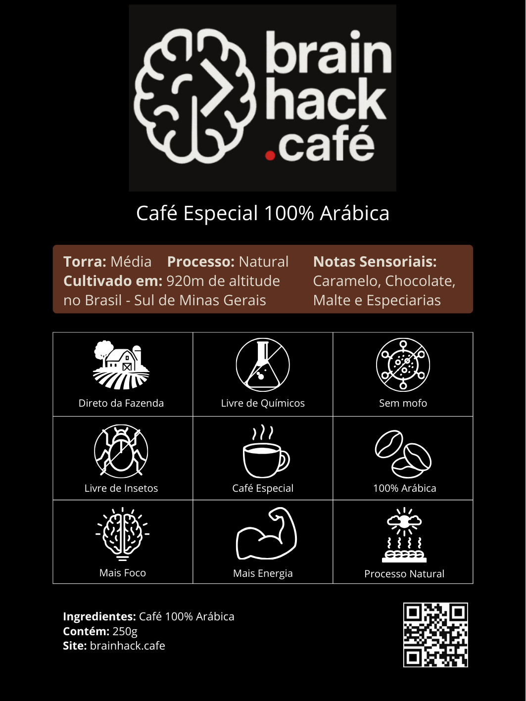 Café Especial Caramelo e Chocolate | Torra Média em Grãos - 250g