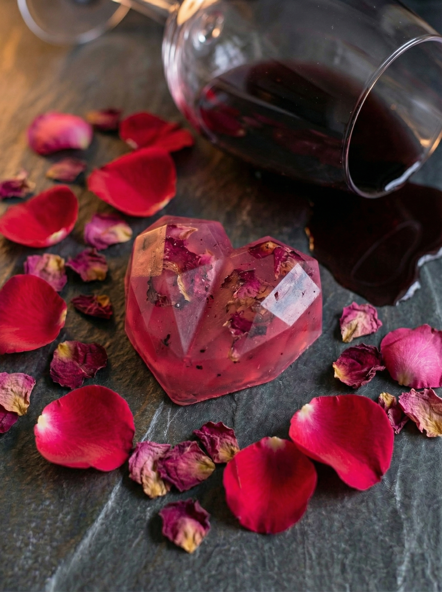 Jabón rosa+vino tinto