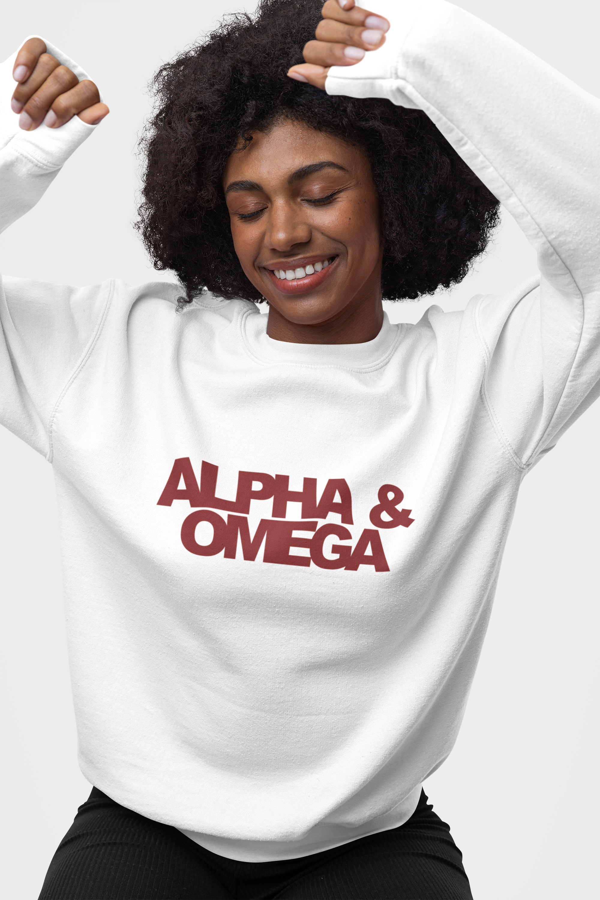 Alpha & Omega Unisex French Terry Crew Neck Sweatshirt