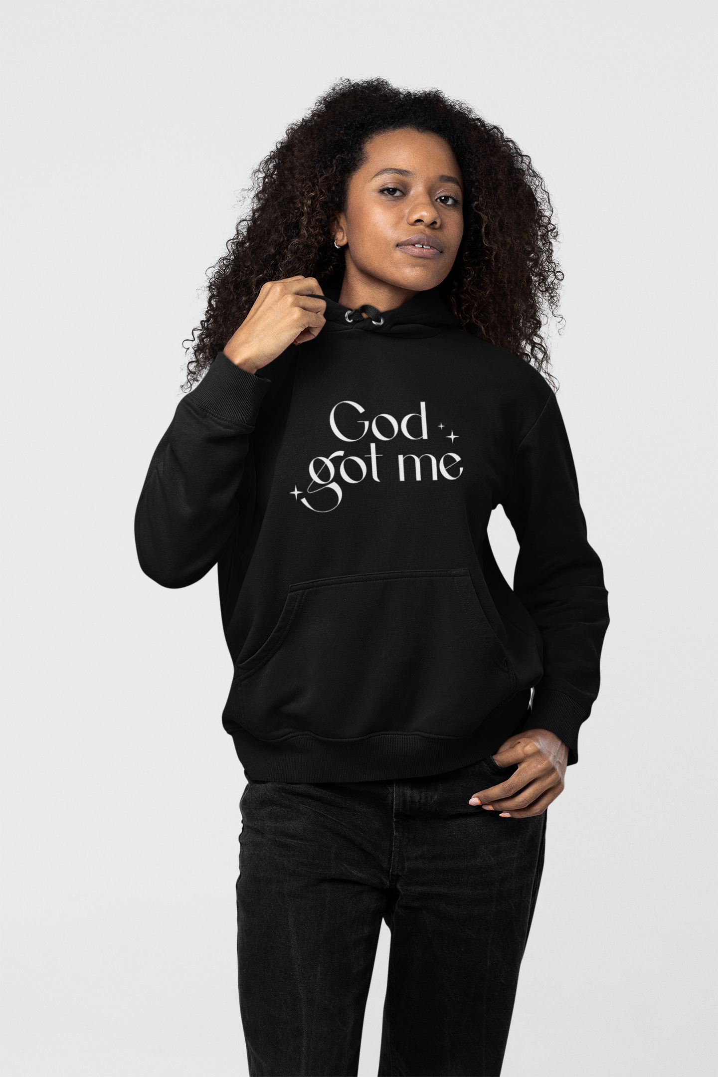GGM Brushed Fleece Dropped Shoulders Hooded Sweatshirt