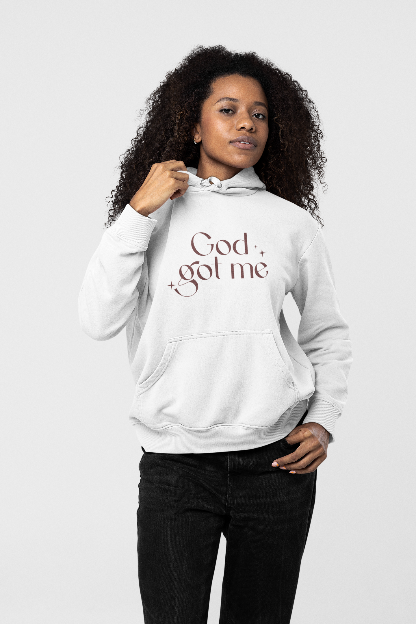 GGM Brushed Fleece Dropped Shoulders Hooded Sweatshirt
