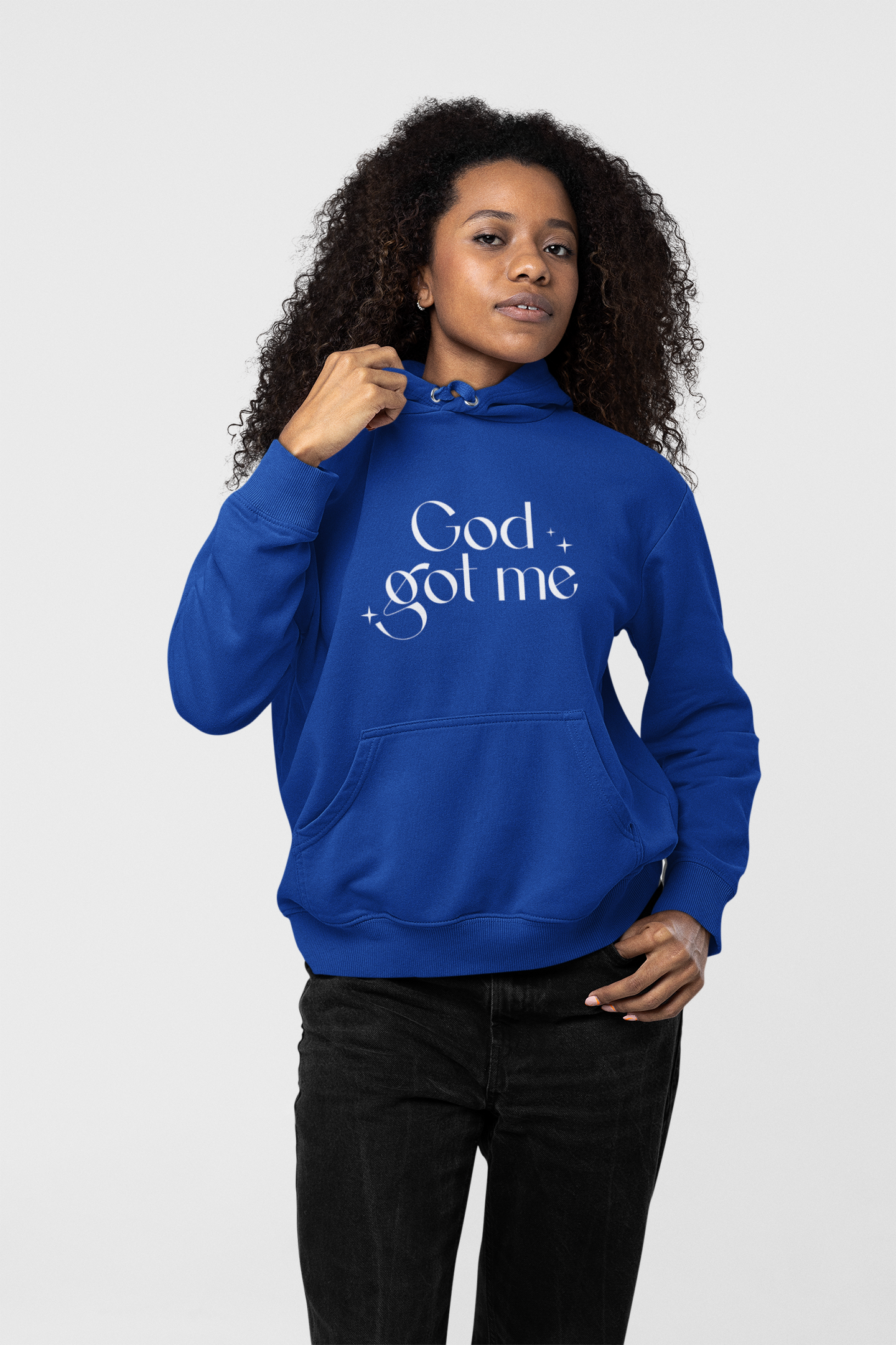 GGM Brushed Fleece Dropped Shoulders Hooded Sweatshirt