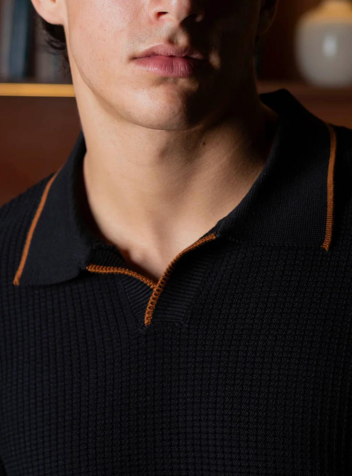 Men's Black Knit Sweater