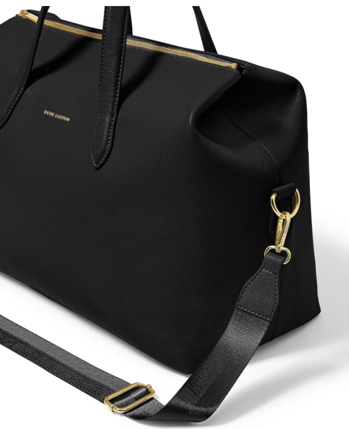 Black Leather Travel Bag