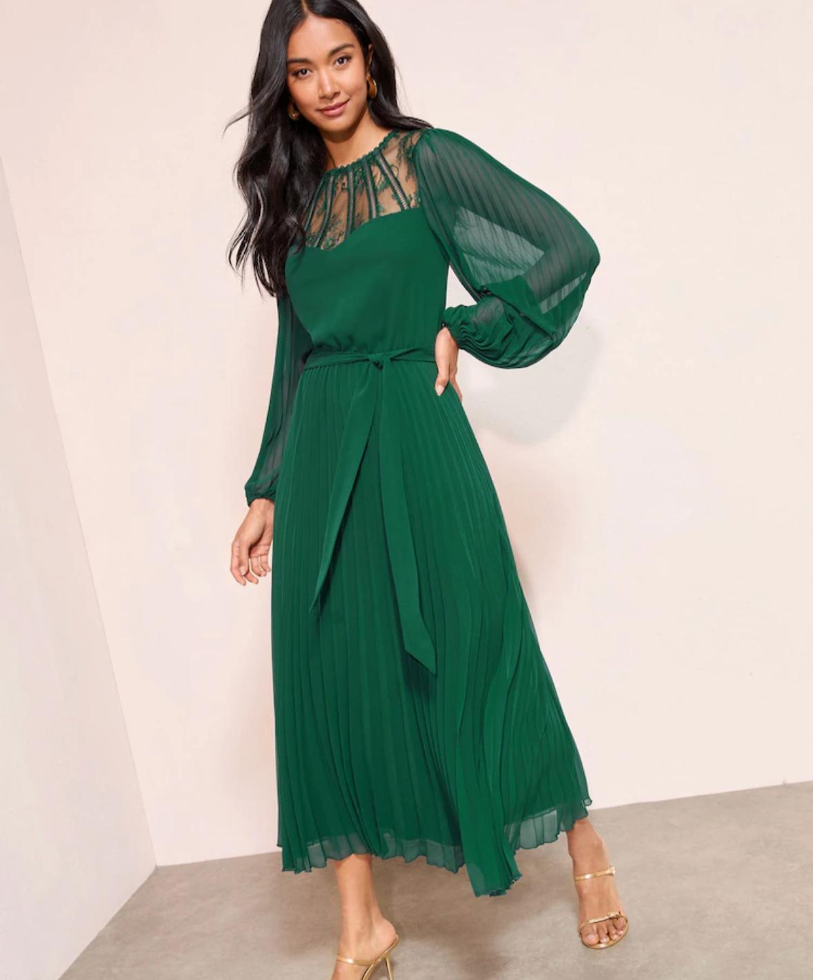 Elegant Green Lace Dress