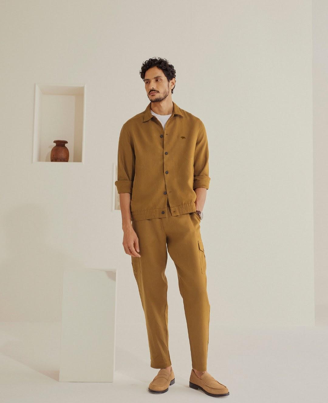 Men’s Casual Khaki Outfit Set