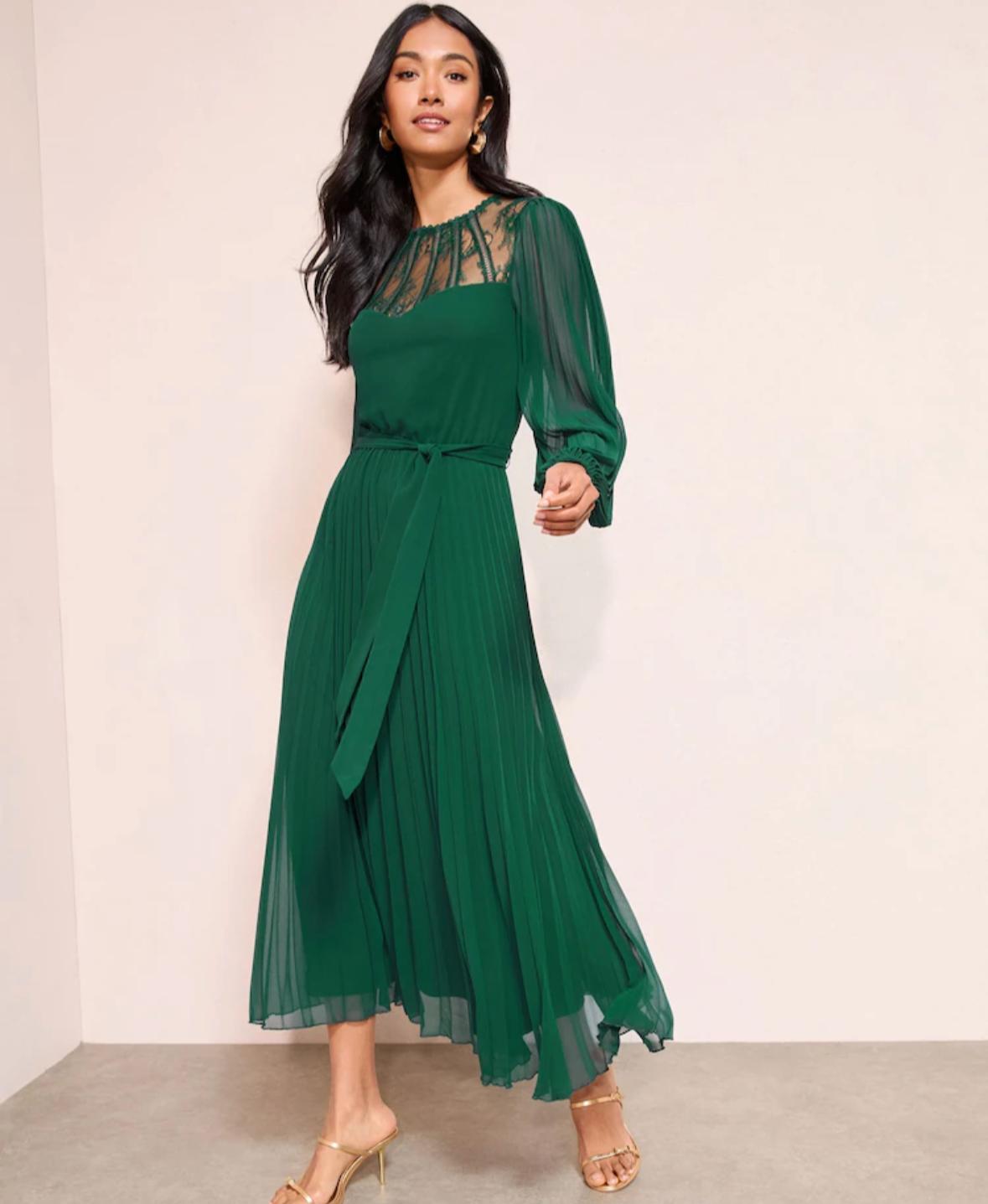 Elegant Green Lace Dress