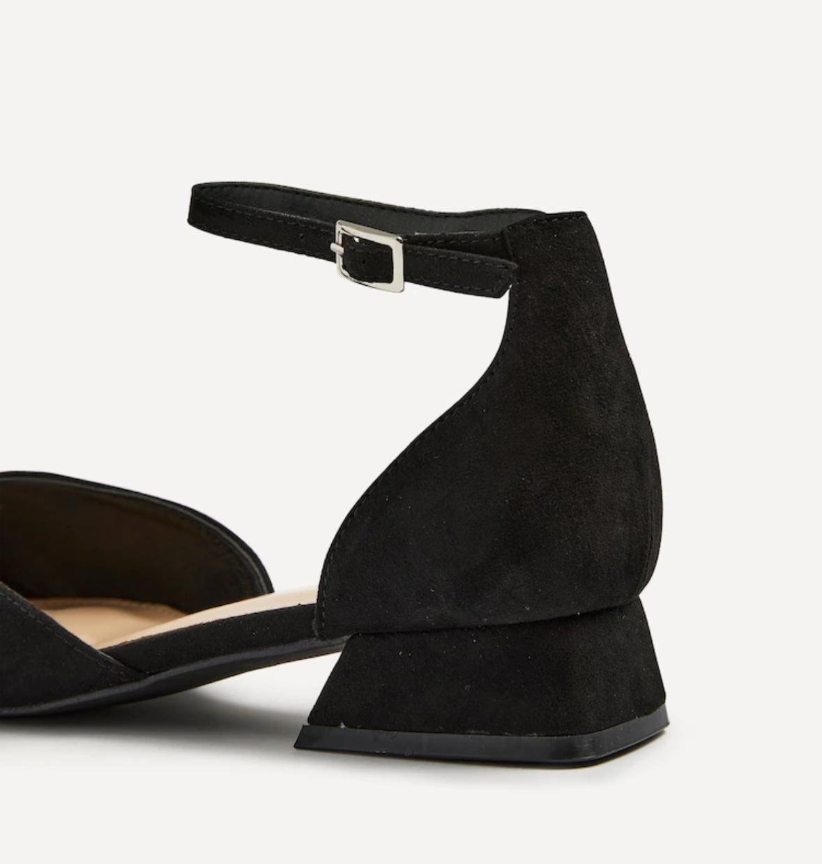 Black Suede Pointed Toe Flats