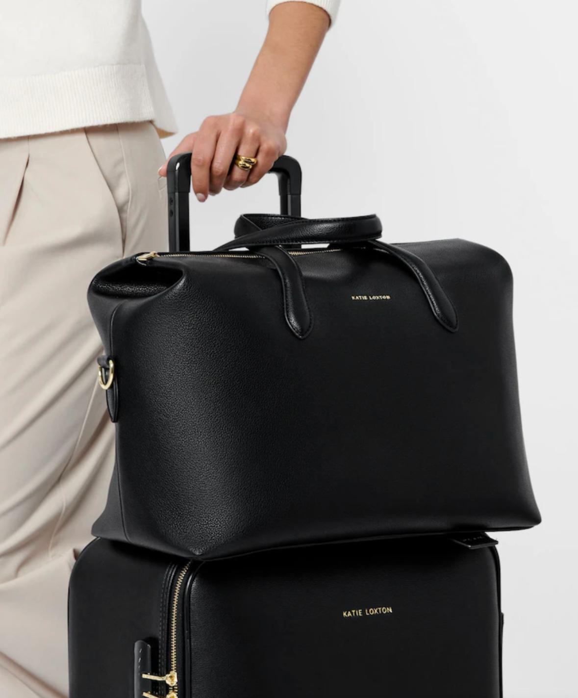 Black Leather Travel Bag