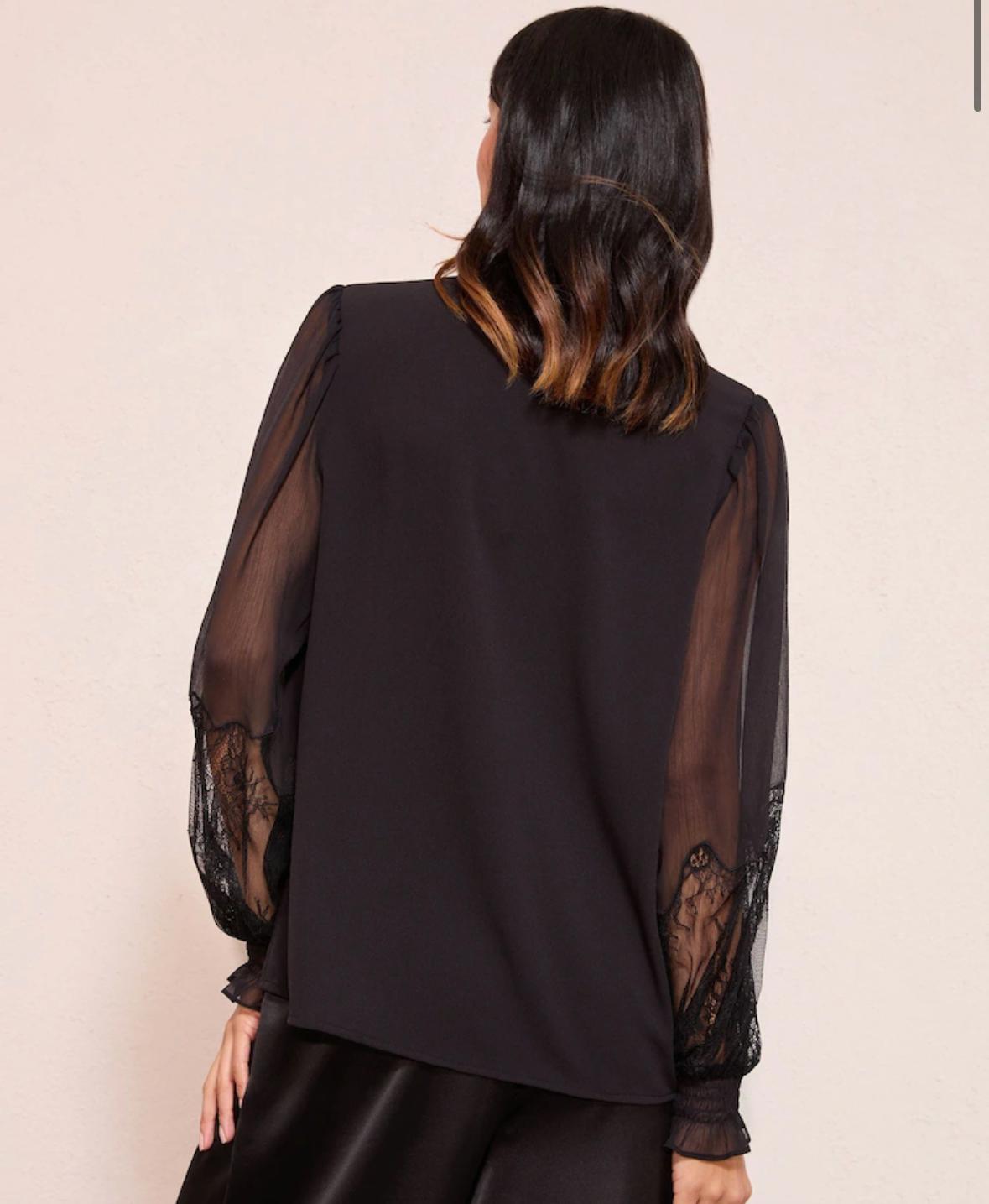 Elegant Black Lace Blouse