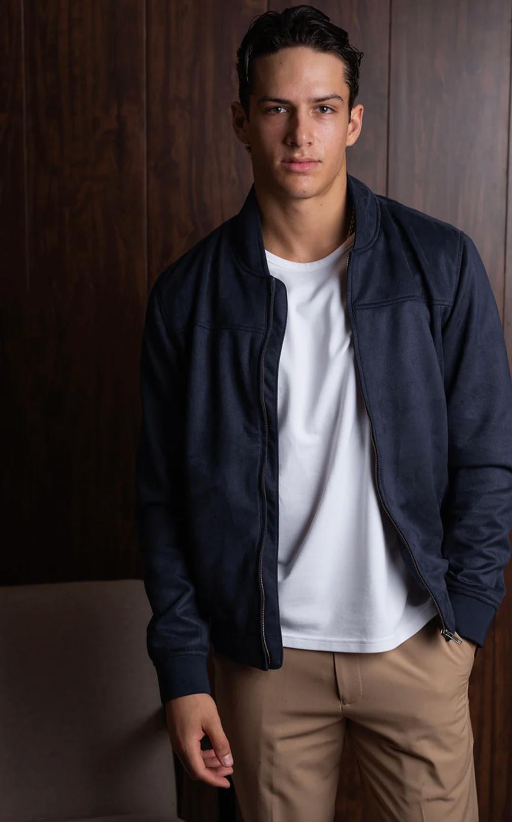 Men's Navy Bomber Jacket