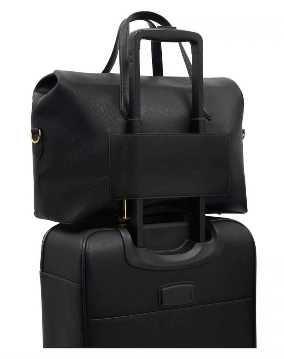 Black Leather Travel Bag