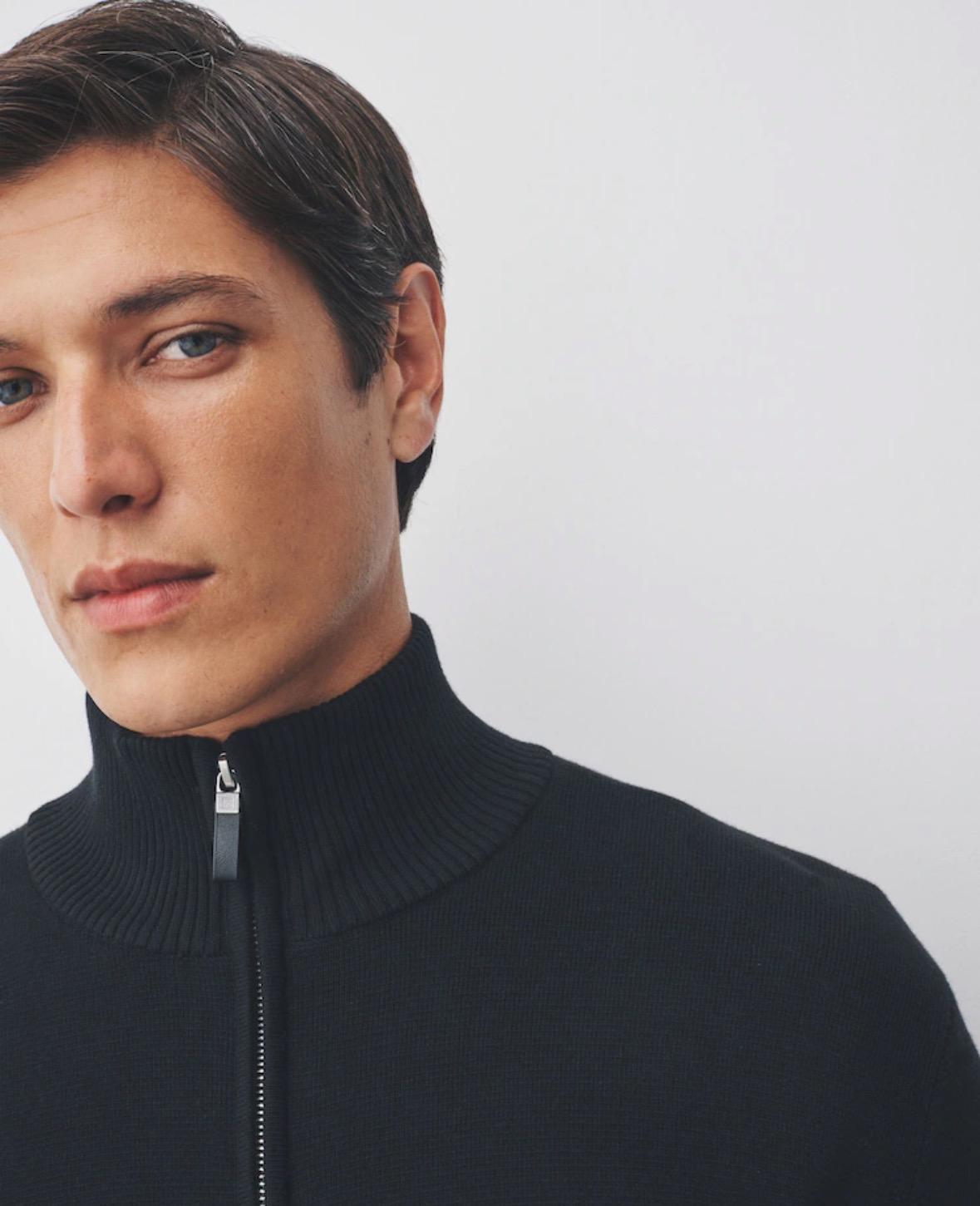 Men's Classic Black Knit Pullover