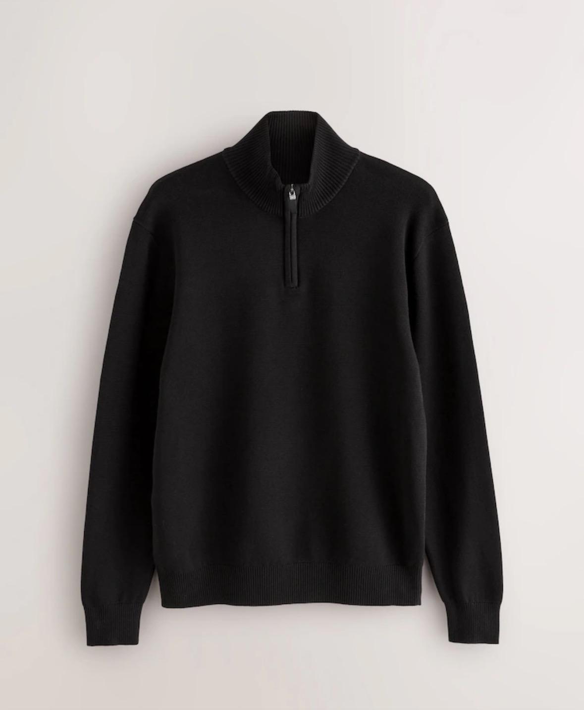 Men's Classic Black Knit Pullover