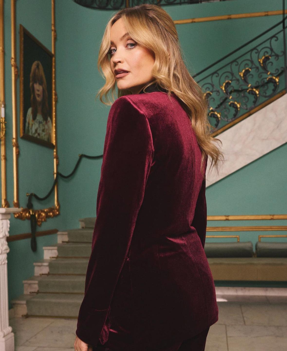 Burgundy Velvet Pantsuit