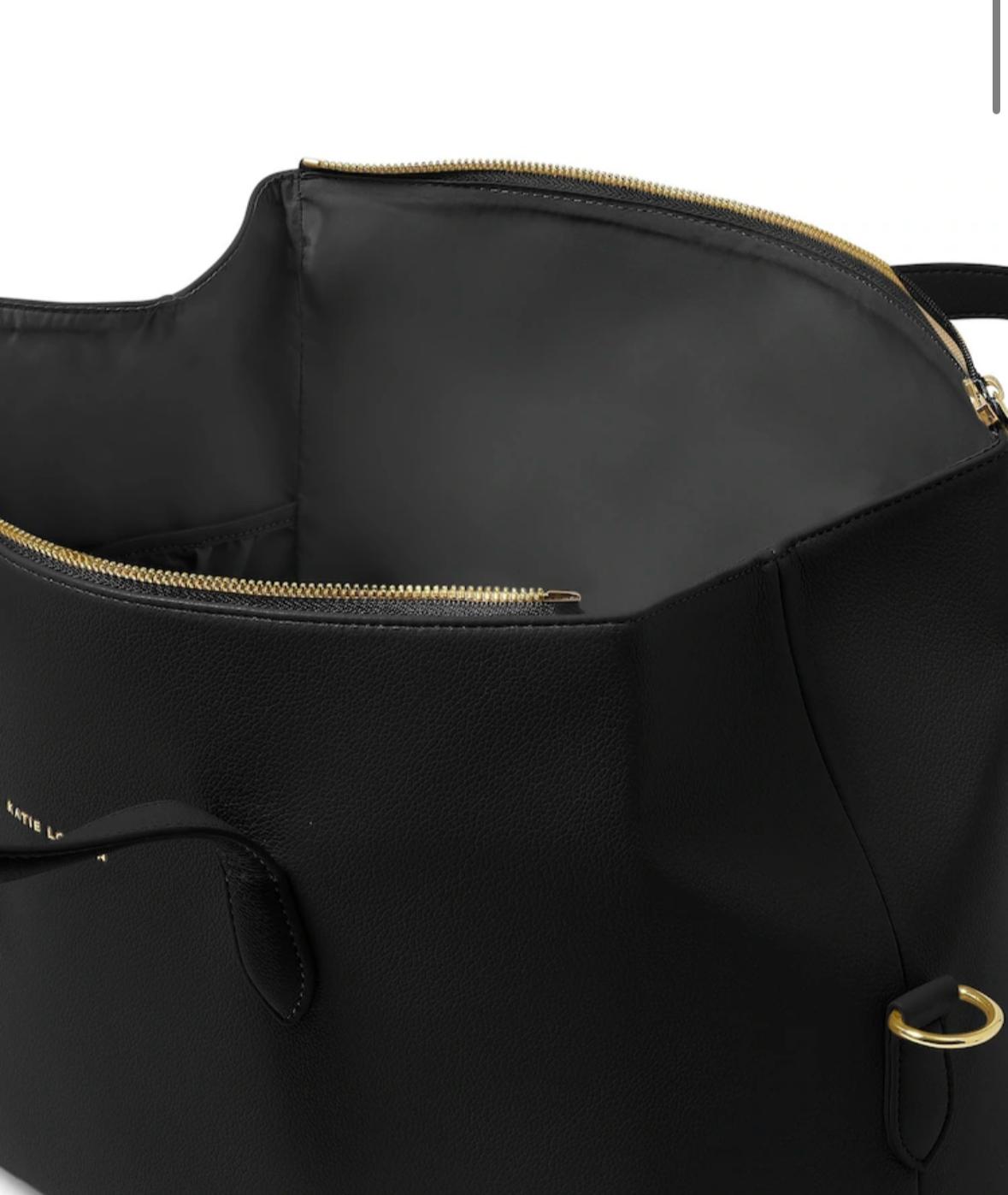 Black Leather Travel Bag