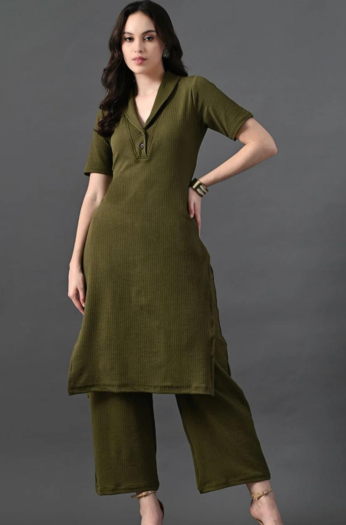 Olive Green Co-ord Set