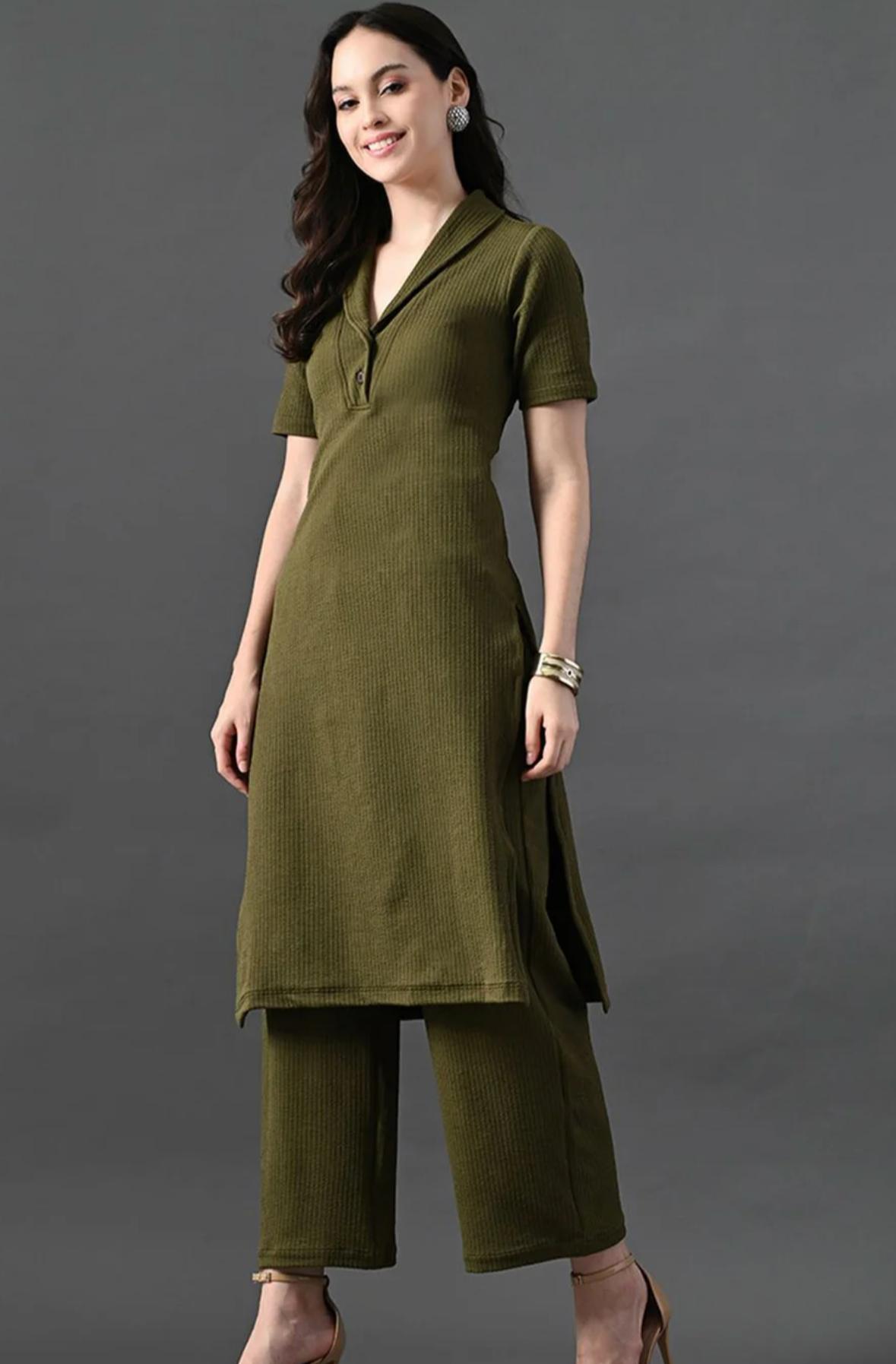 Olive Green Co-ord Set