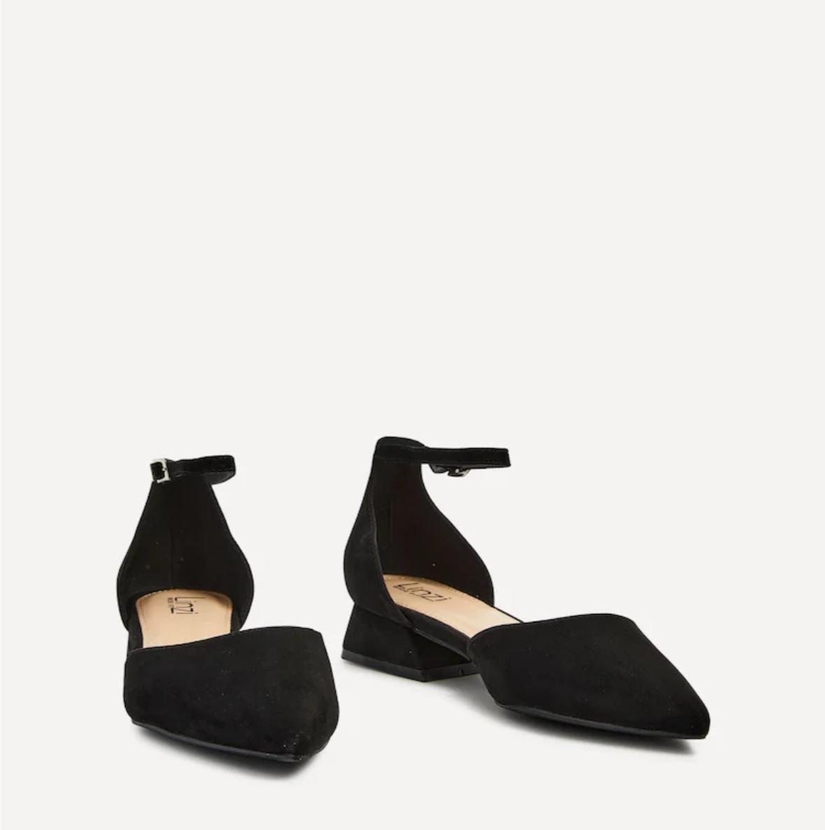 Black Suede Pointed Toe Flats