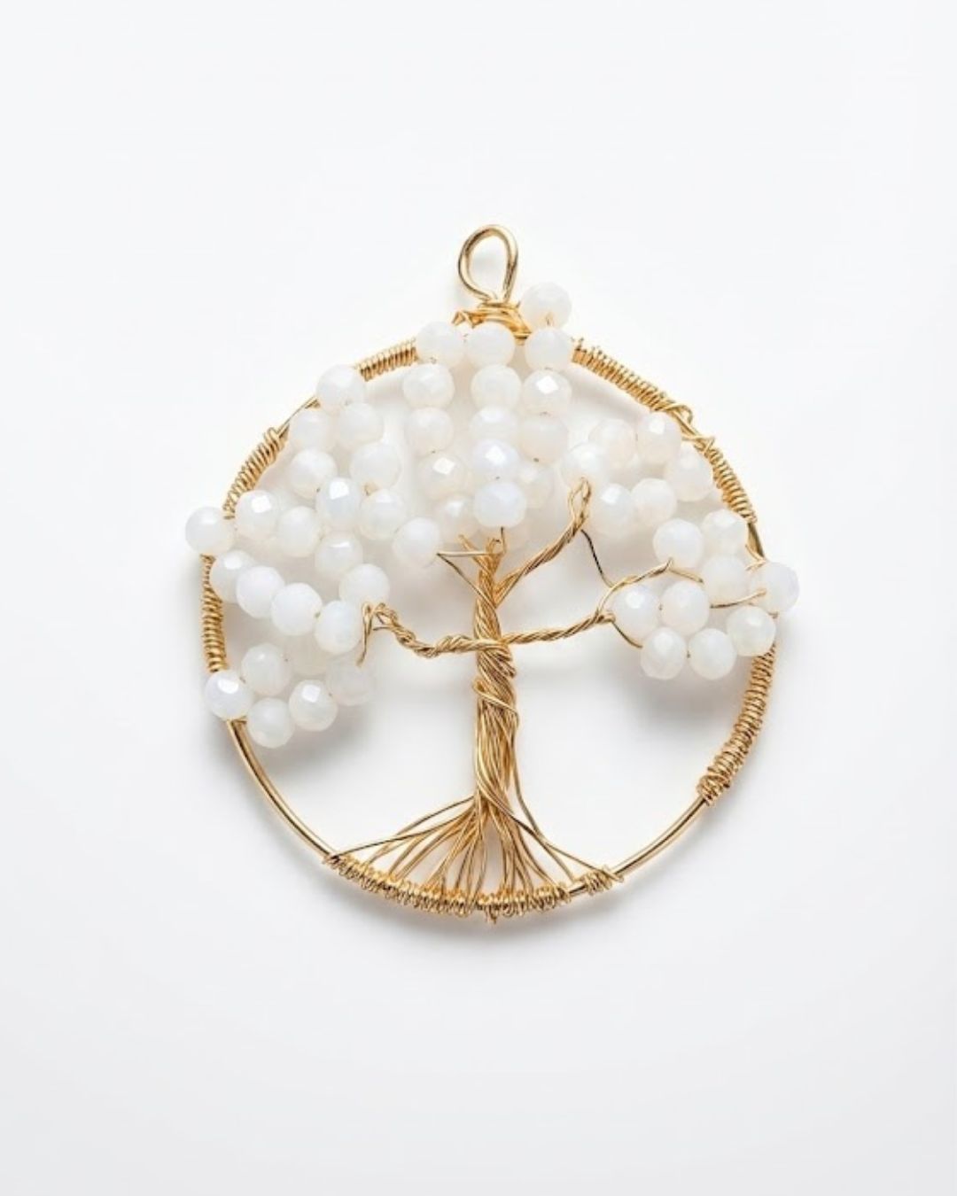 Colgante Árbol de la Vida Blanco de Luna