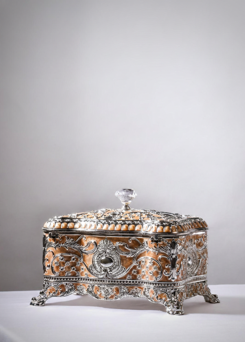 Vintage Silver Jewelry Box